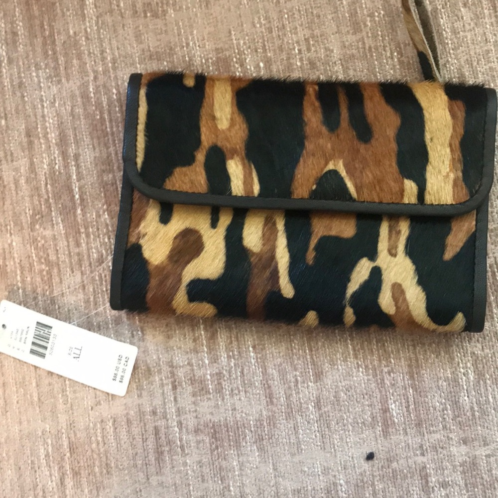 NWT Anthropologie faux fur clutch